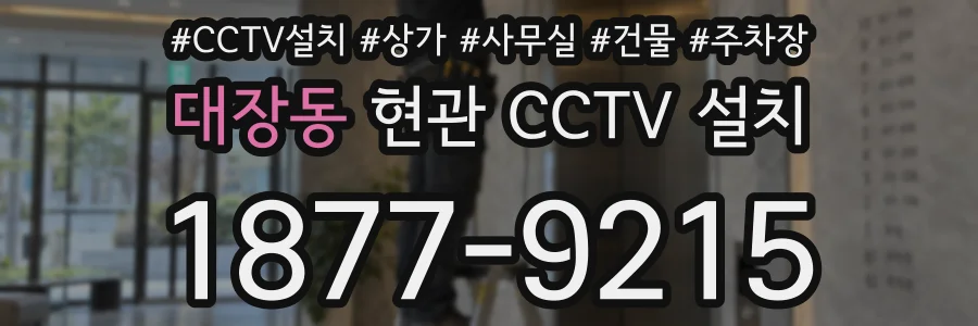 대장동 현관 CCTV 설치