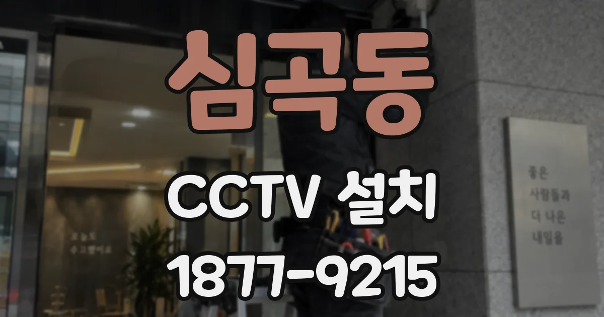 심곡동 CCTV 설치
