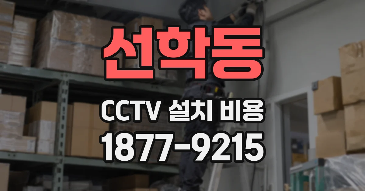 선학동 CCTV 설치 비용