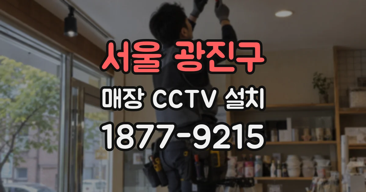 서울 광진구 매장 CCTV 설치