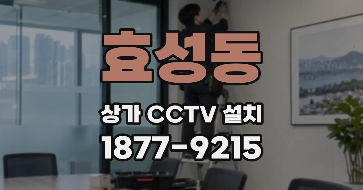 효성동 상가 CCTV 설치