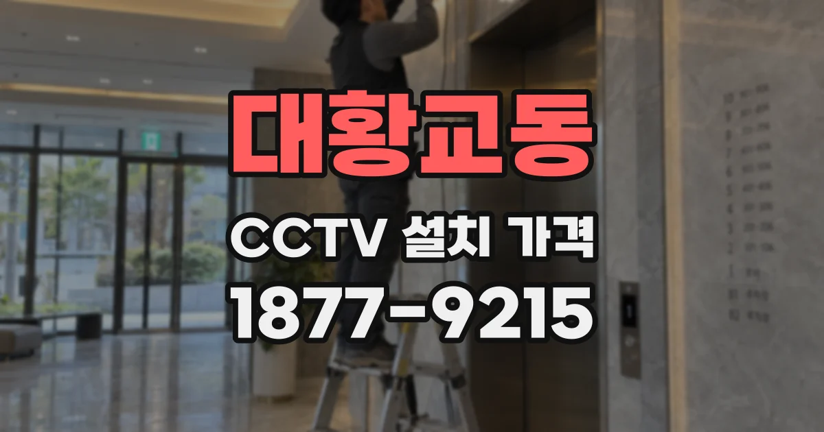 대황교동 CCTV 설치 가격