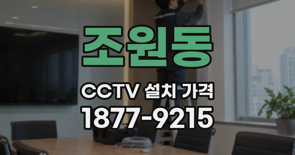 조원동 CCTV 설치 가격