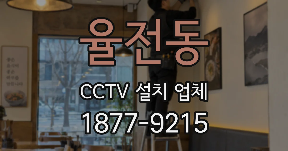 율전동 CCTV 설치 업체