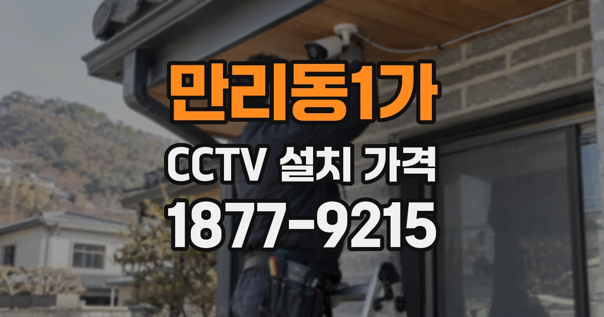 만리동1가 CCTV 설치 가격