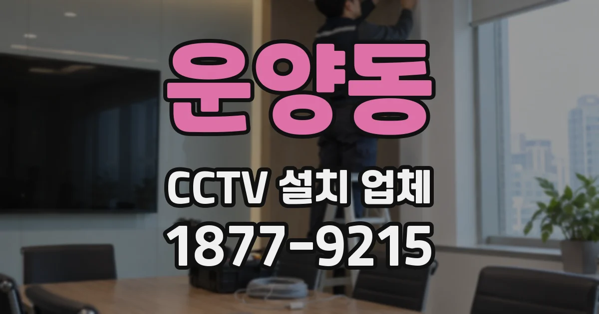 운양동 CCTV 설치 업체