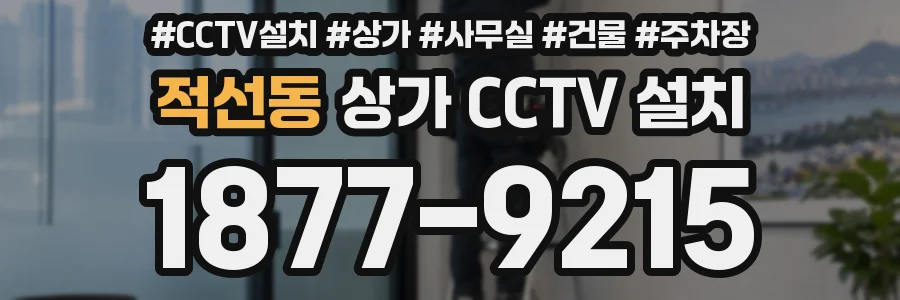 적선동 상가 CCTV 설치