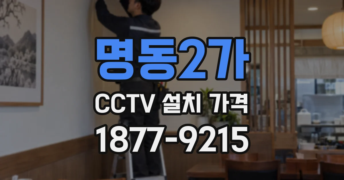 명동2가 CCTV 설치 가격