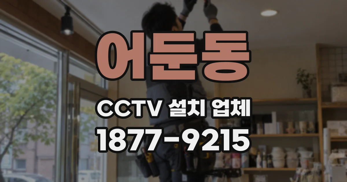 어둔동 CCTV 설치 업체
