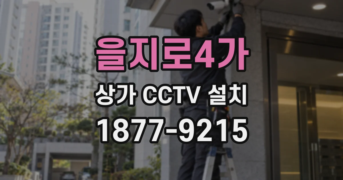 을지로4가 상가 CCTV 설치