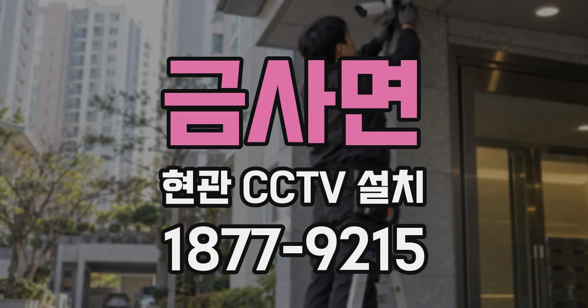 금사면 현관 CCTV 설치