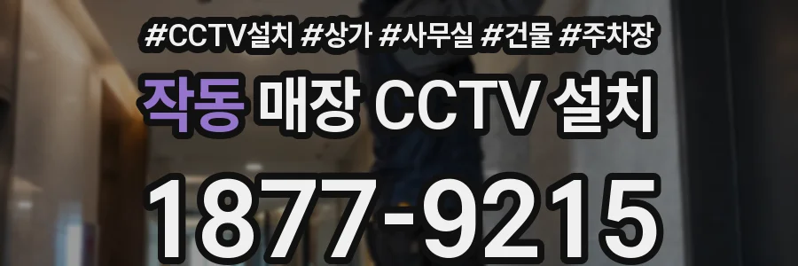 작동 매장 CCTV 설치
