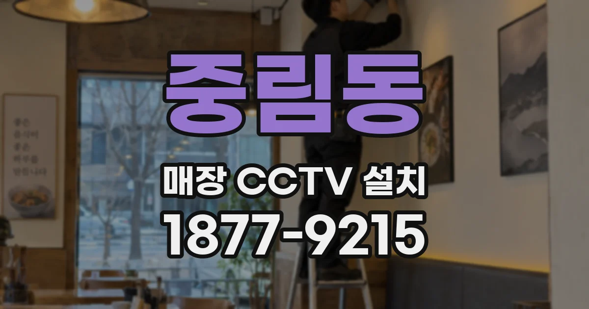 중림동 매장 CCTV 설치