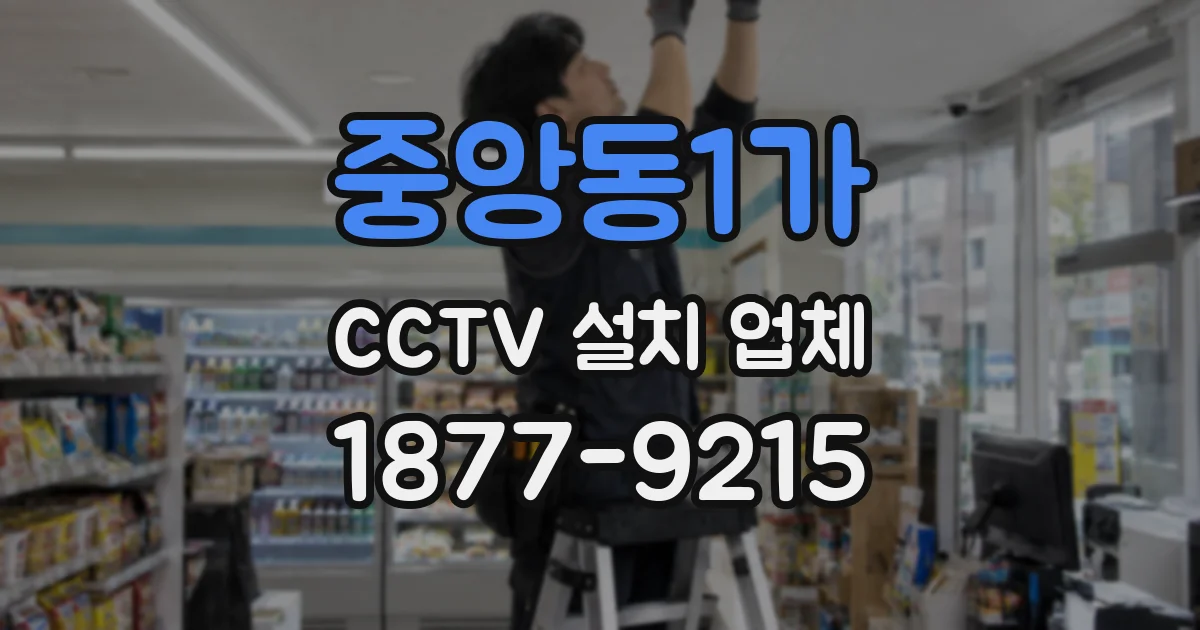 중앙동1가 CCTV 설치 업체