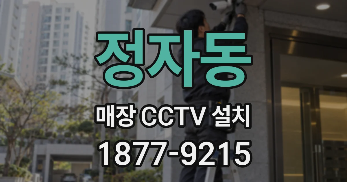 정자동 매장 CCTV 설치