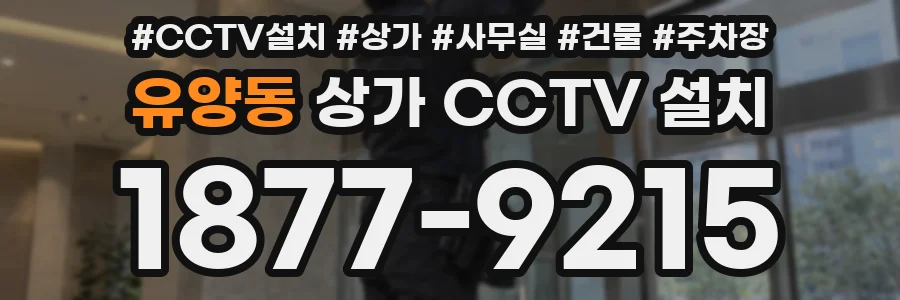 유양동 상가 CCTV 설치
