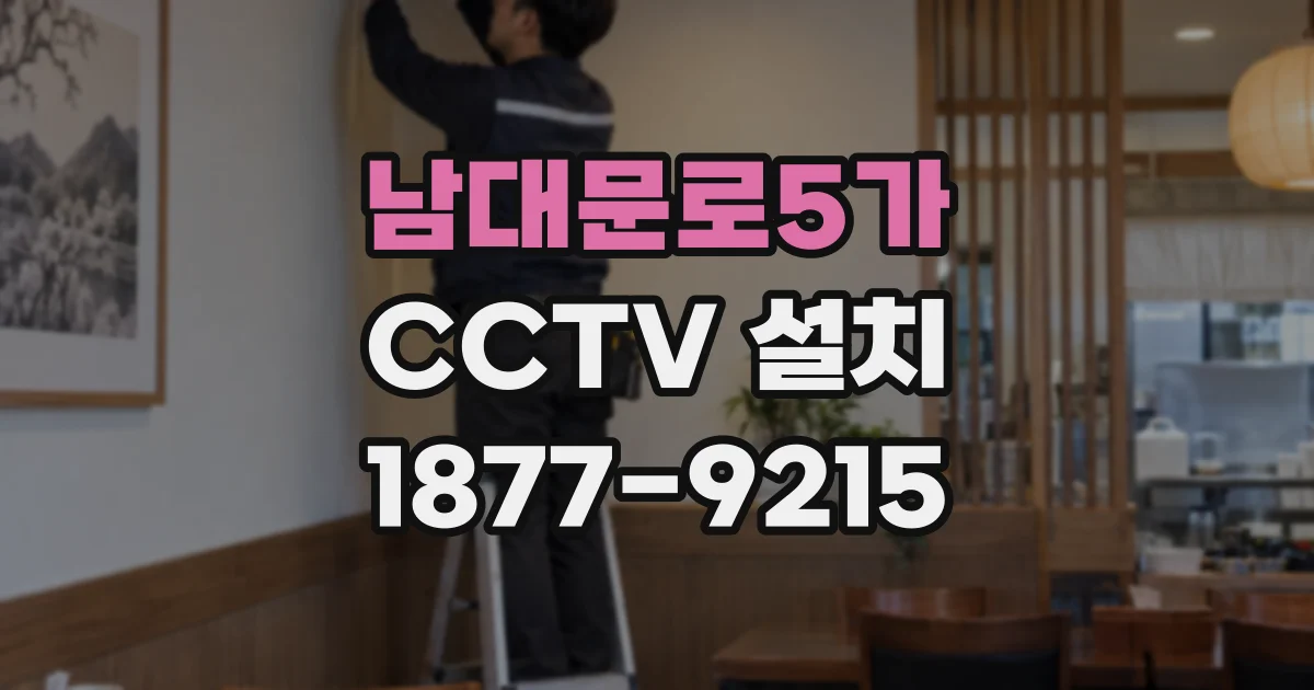 남대문로5가 CCTV 설치