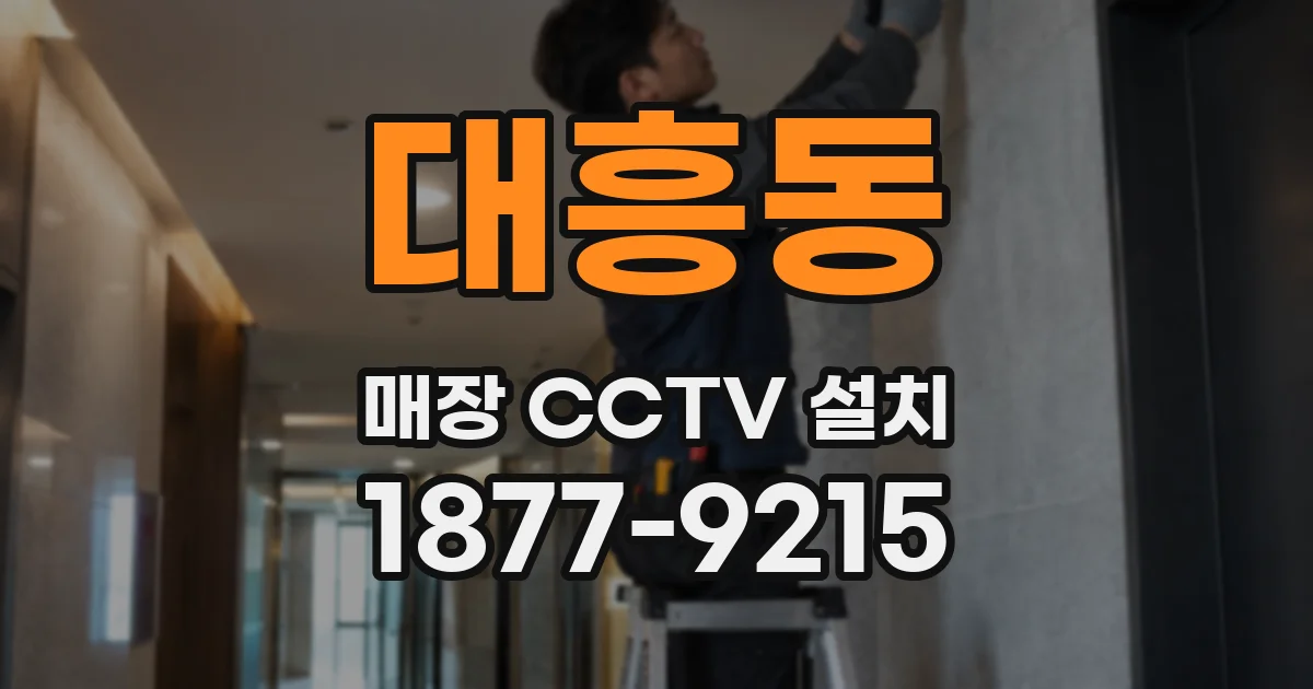 대흥동 매장 CCTV 설치