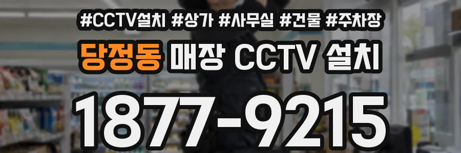 당정동 매장 CCTV 설치