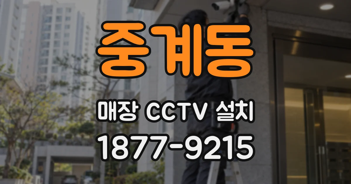 중계동 매장 CCTV 설치