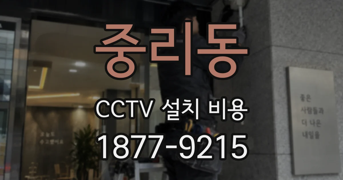 중리동 CCTV 설치 비용