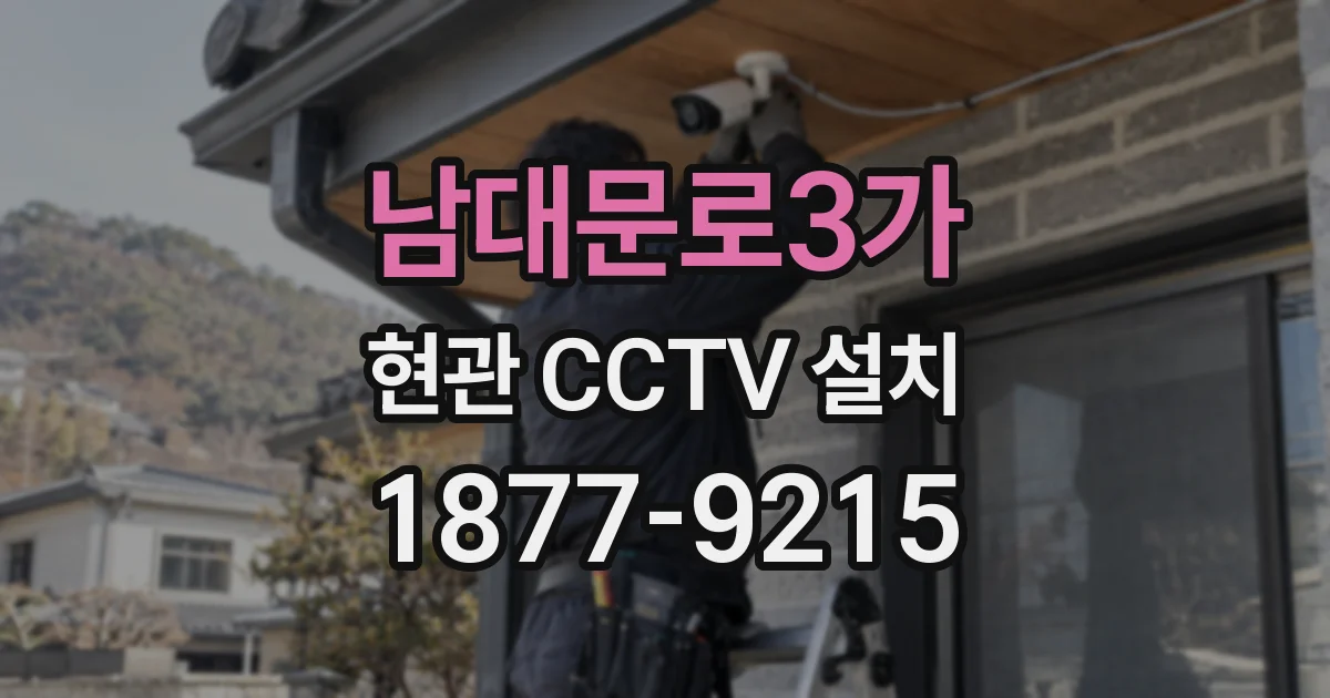 남대문로3가 현관 CCTV 설치