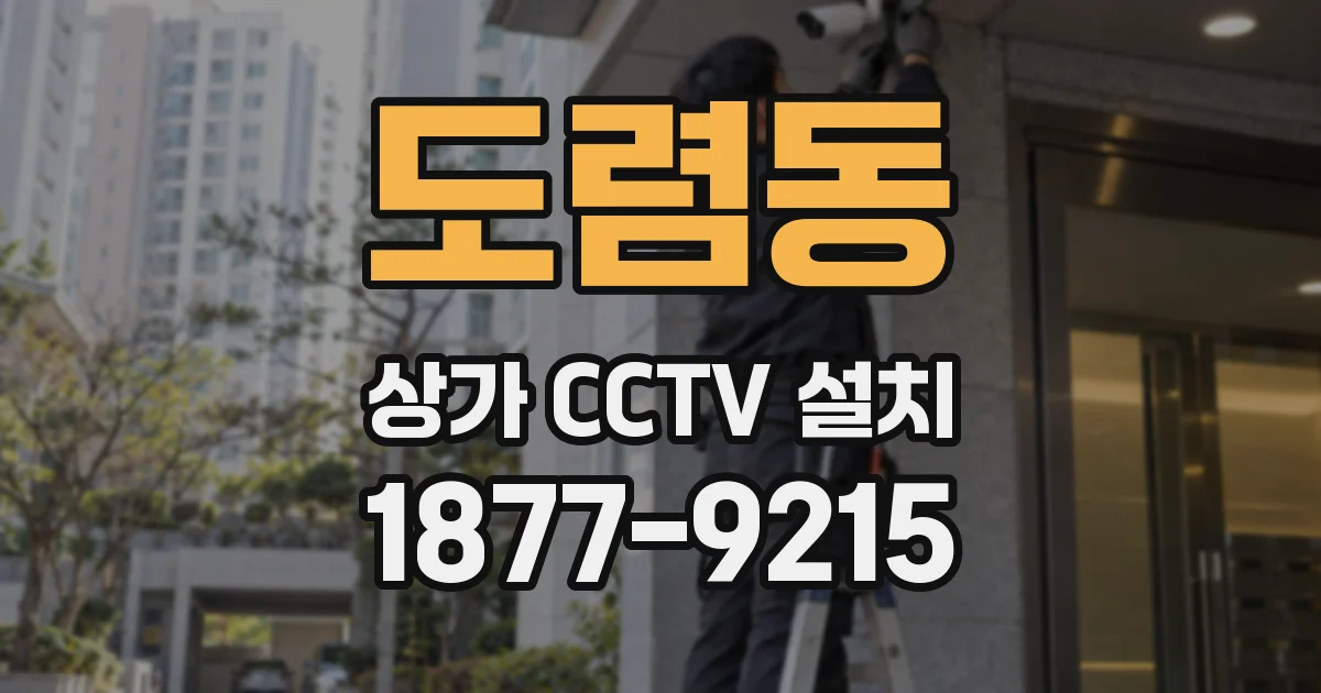 도렴동 상가 CCTV 설치