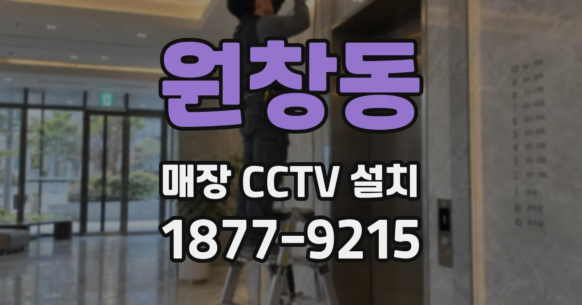 원창동 매장 CCTV 설치
