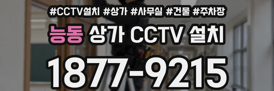 능동 상가 CCTV 설치
