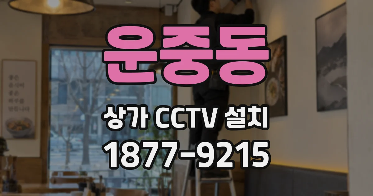운중동 상가 CCTV 설치