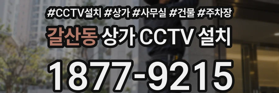 갈산동 상가 CCTV 설치