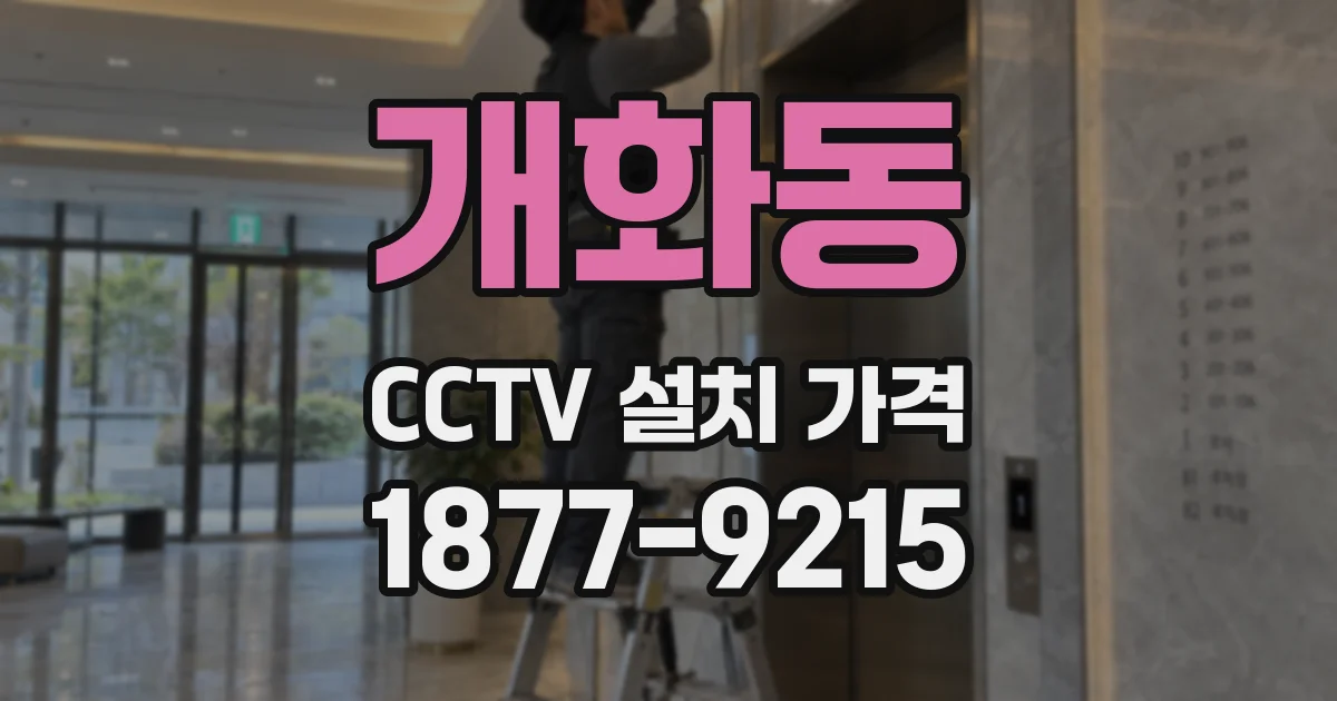 개화동 CCTV 설치 가격