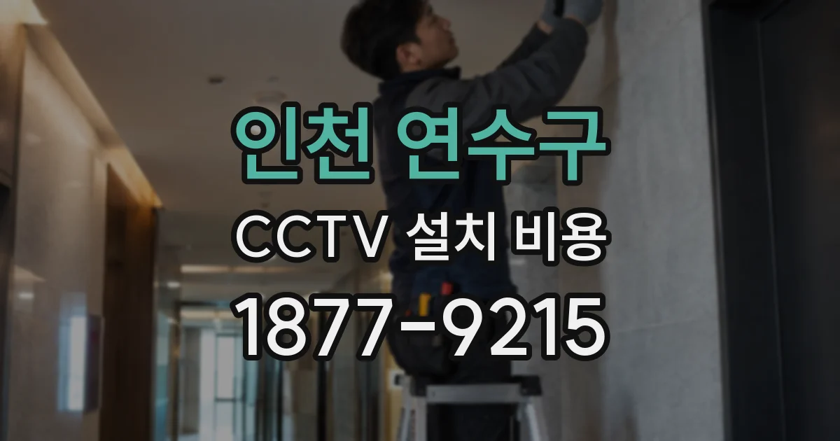 인천 연수구 CCTV 설치 비용