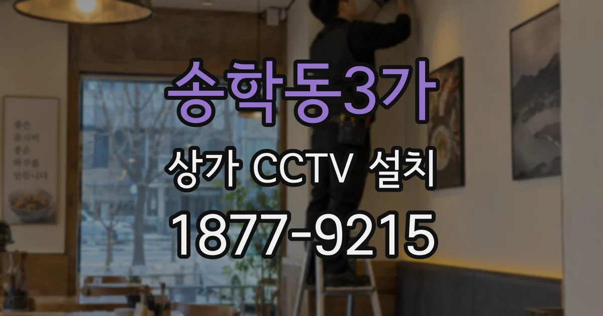 송학동3가 상가 CCTV 설치