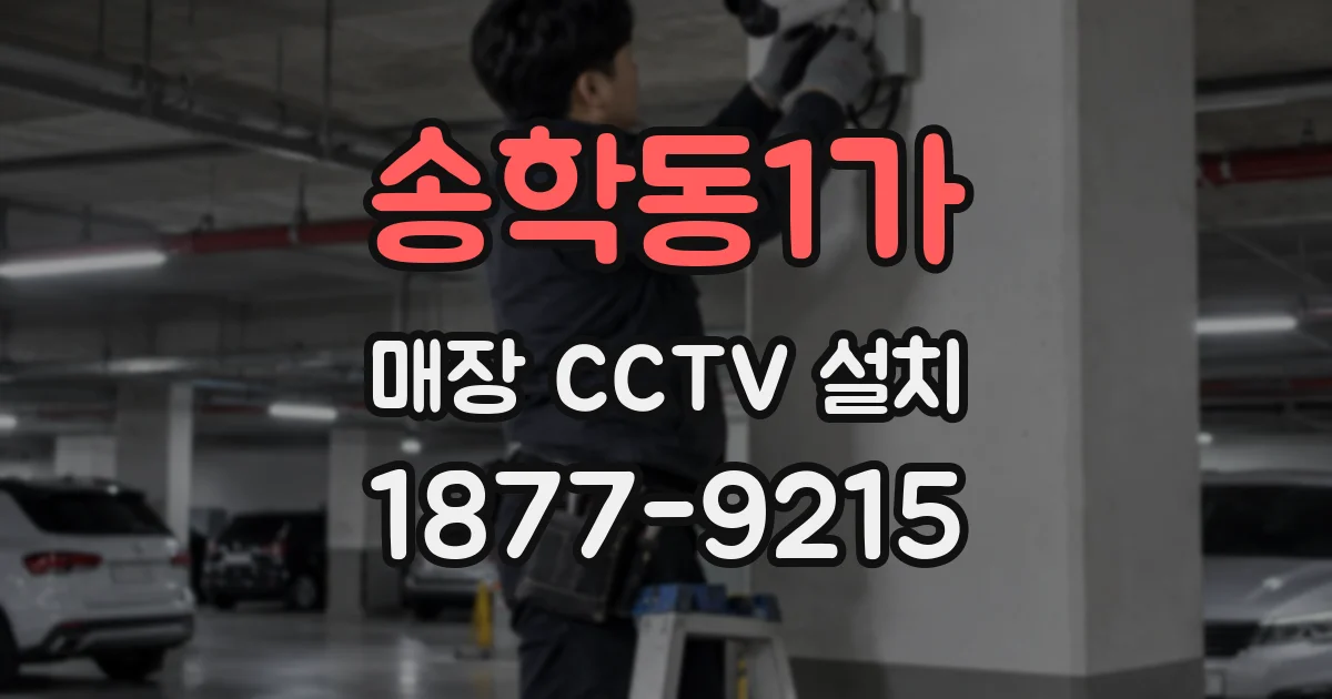 송학동1가 매장 CCTV 설치