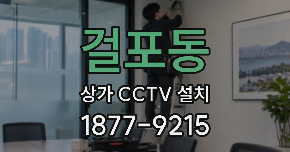 걸포동 상가 CCTV 설치