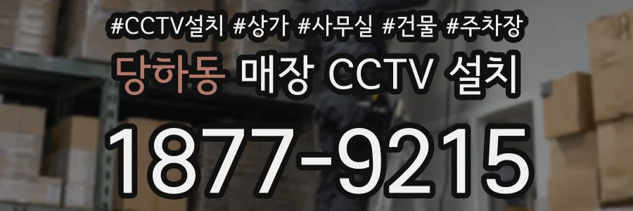 당하동 매장 CCTV 설치