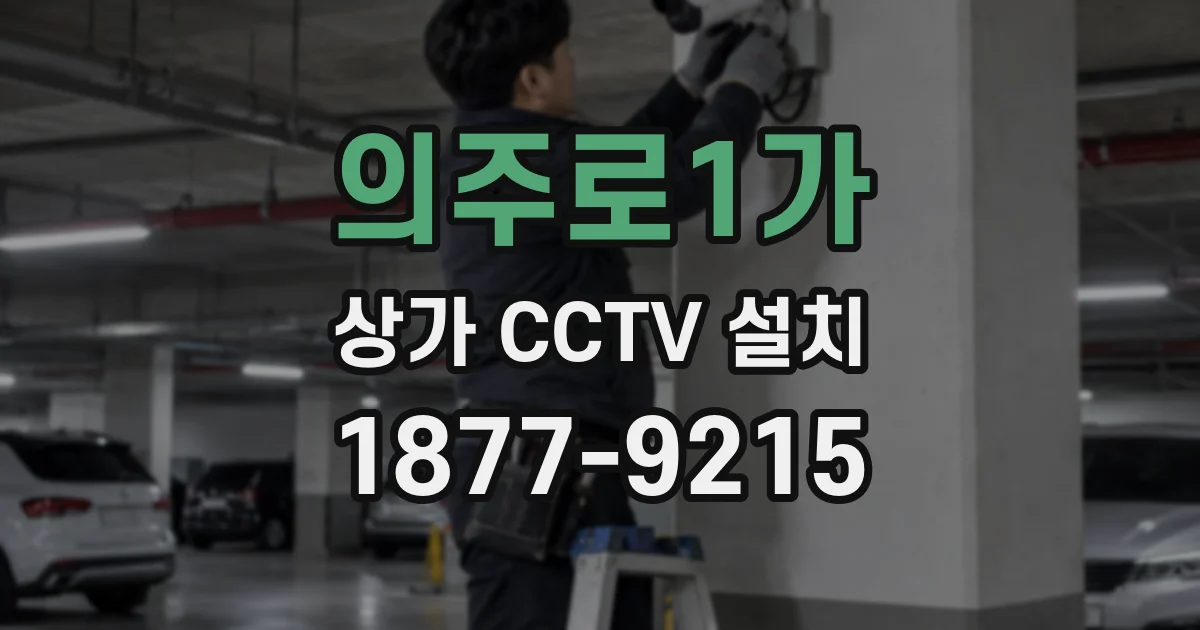 의주로1가 상가 CCTV 설치