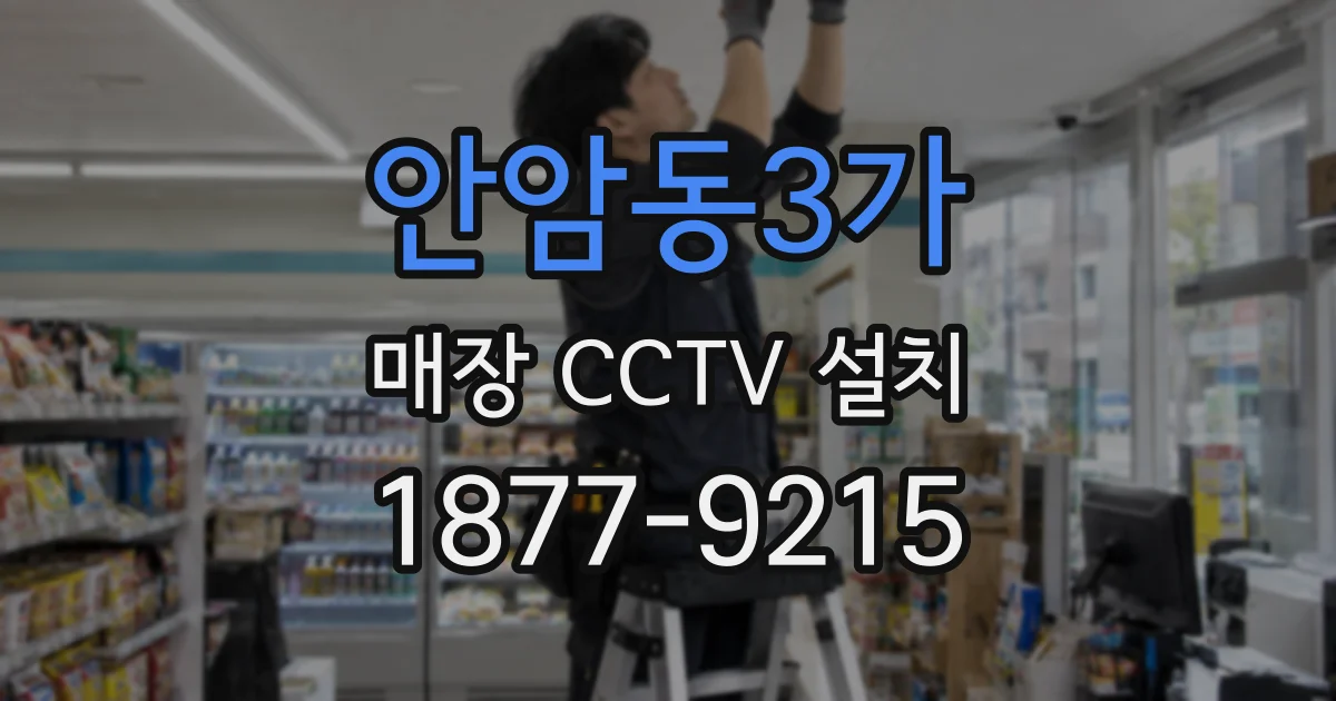 안암동3가 매장 CCTV 설치