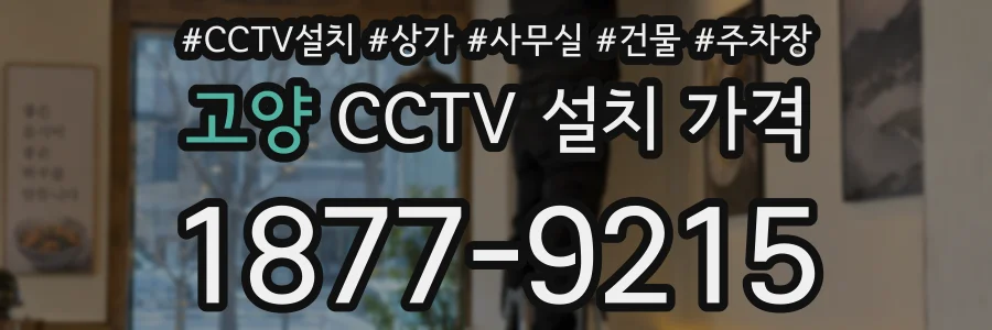 고양 CCTV 설치 가격