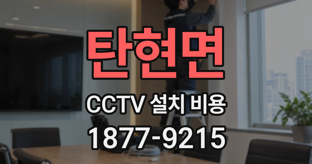 탄현면 CCTV 설치 비용