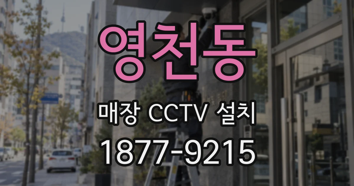 영천동 매장 CCTV 설치