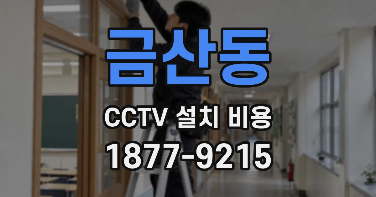 금산동 CCTV 설치 비용