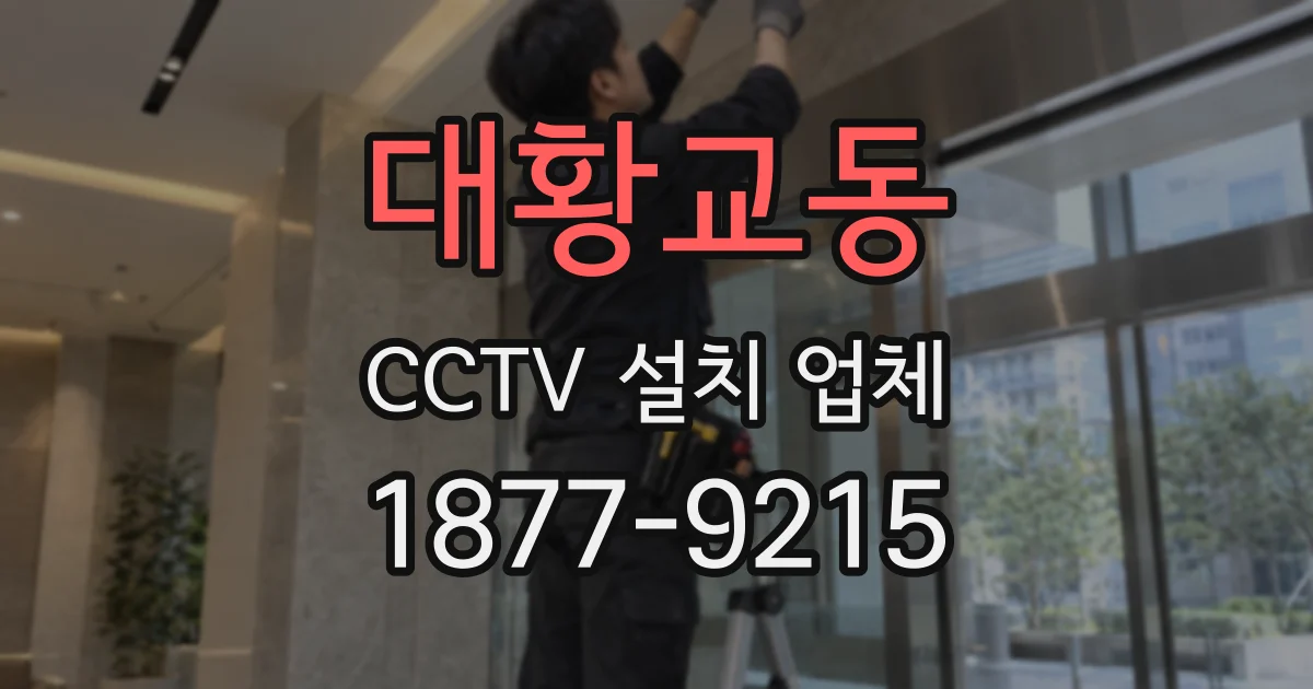 대황교동 CCTV 설치 업체