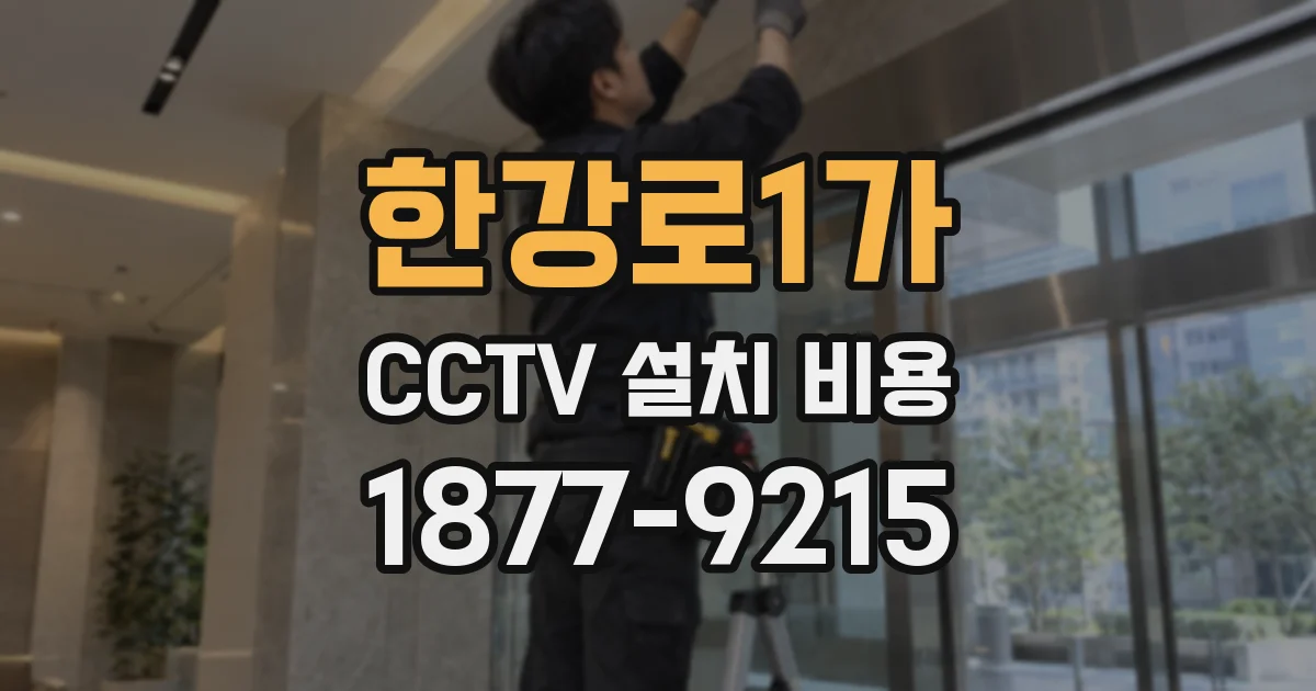 한강로1가 CCTV 설치 비용