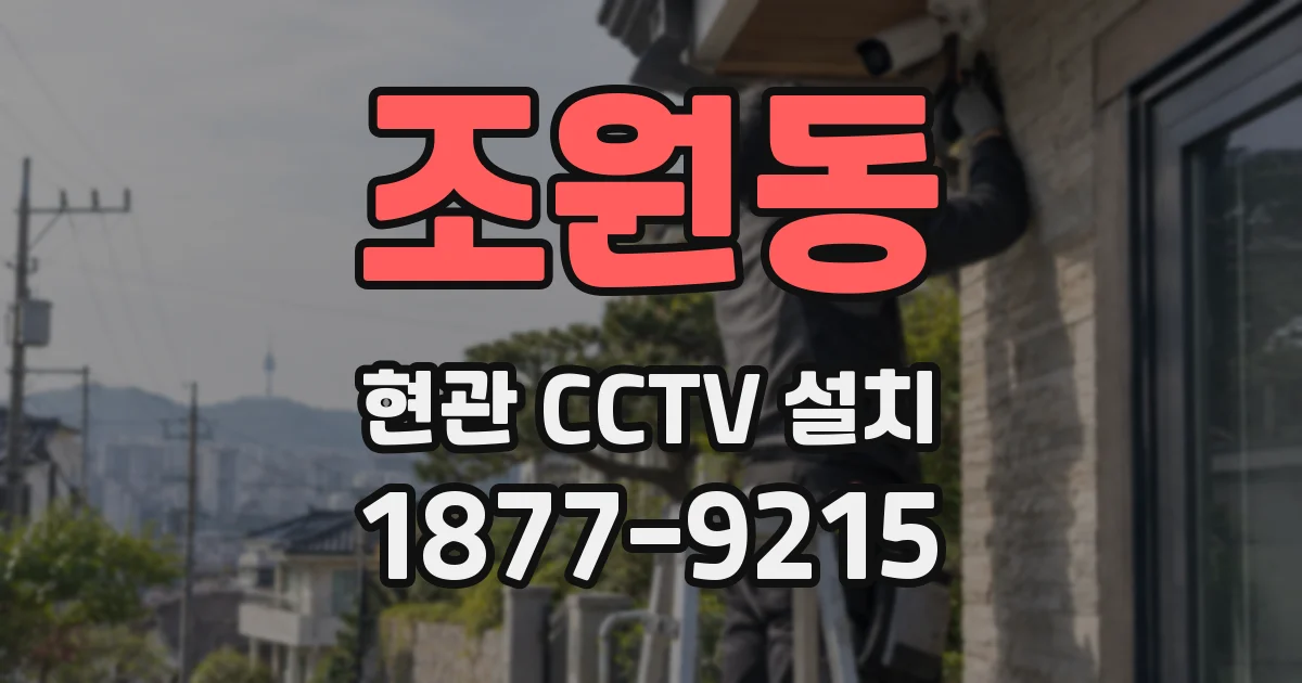 조원동 현관 CCTV 설치