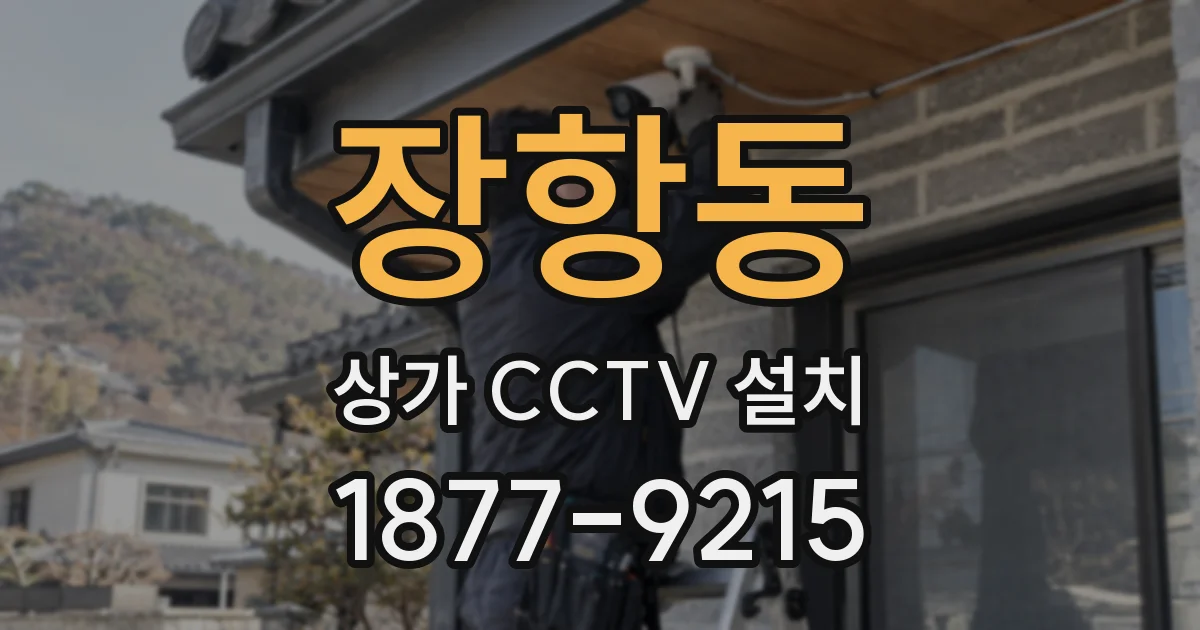 장항동 상가 CCTV 설치