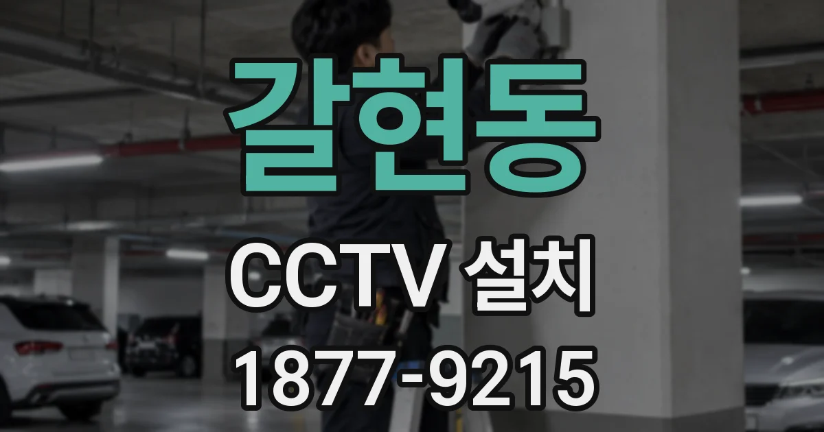 갈현동 CCTV 설치