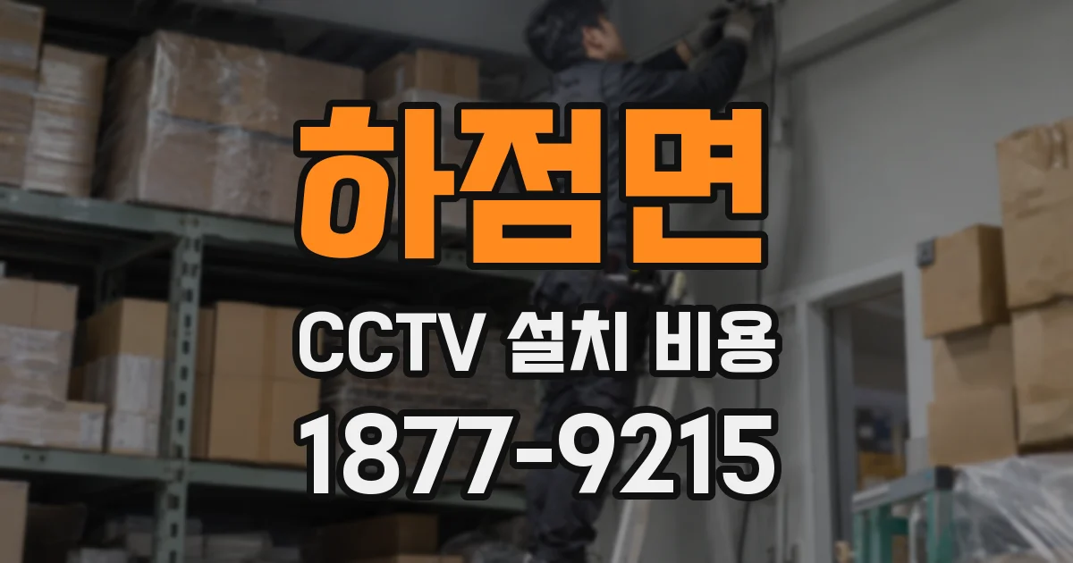 하점면 CCTV 설치 비용