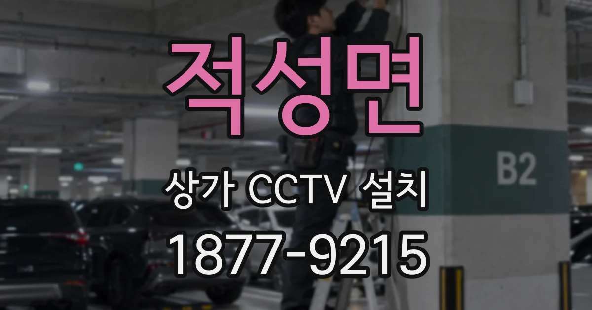 적성면 상가 CCTV 설치